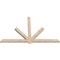 Ekena Millwork Kennewick Smooth Timber Gable Bracket, Douglas Fir, 108"W x 68"H x 3 1/2"D x 5 1/2"F, 15/12 Pitch GBW108X68X0406KEN00SDF - alternate 2